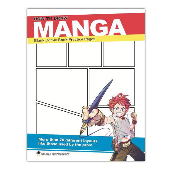 	 کتاب how to draw manga: Blank Comic Book Practice Pages اثر Ryo Katagiri نشر Manga University|دیجی‌کالا