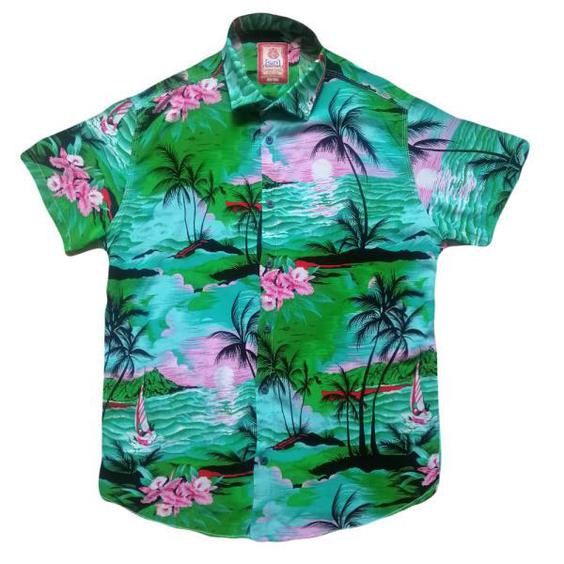 پیراهن آستین کوتاه مردانه سرز مدل هاوایی 1111 رنگ سبز|دیجی‌کالا