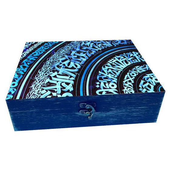 جعبه هدیه چوبی مدل هنری طرح خطاطی کد WB224|دیجی‌کالا