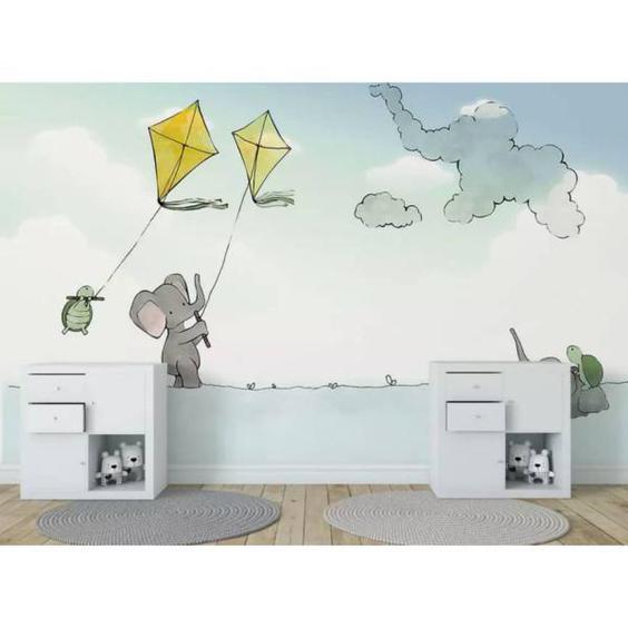 پوستر دیواری اتاق کودک طرح فیل کوچولو مدل drv1099|دیجی‌کالا