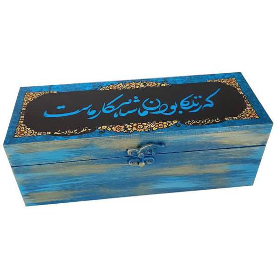 جعبه هدیه چوبی مدل سنتی طرح کاشی کد WB17|دیجی‌کالا
