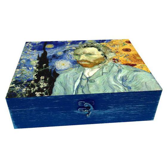 جعبه هدیه چوبی مدل هنری طرح ونگوک کد WB216|دیجی‌کالا