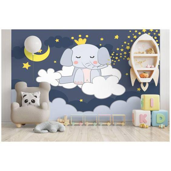پوستر دیواری اتاق کودک مدل فیل و ماه در شب مدل darative 1010|دیجی‌کالا