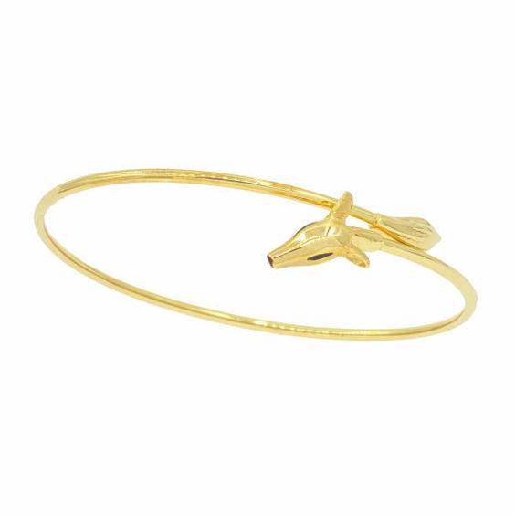 دستبند النگویی طلا 18 عیار زنانه باراد زر مدل اهو کد BZ74|دیجی‌کالا