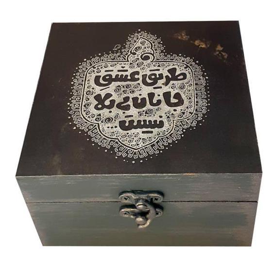 جعبه هدیه چوبی مدل فانتزی طرح دلنوشته کد SB07|دیجی‌کالا