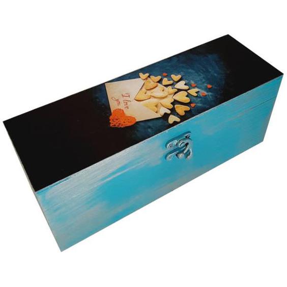 جعبه هدیه چوبی مدل فانتزی طرح قلب کد WB76|دیجی‌کالا