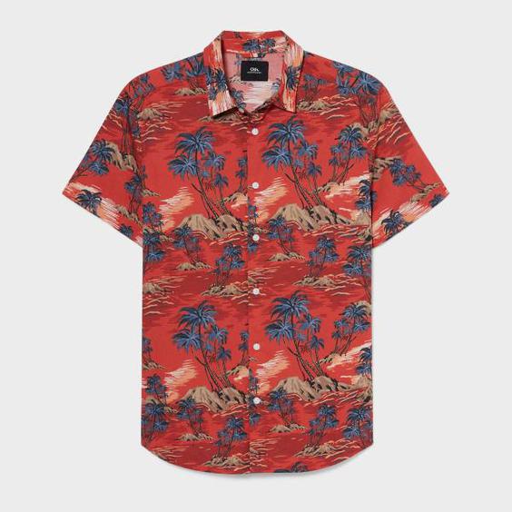 پیراهن آستین کوتاه مردانه سی اند ای مدل هاوایی C2|دیجی‌کالا
