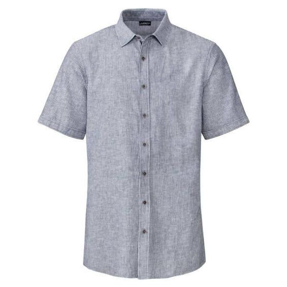 پیراهن آستین کوتاه مردانه لیورجی مدل راه راه کد LUXseries2022 رنگ طوسی|دیجی‌کالا