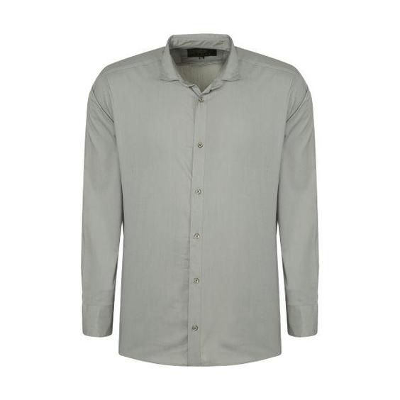 پیراهن آستین بلند مردانه مدل PVLF رنگ طوسی کم رنگ|دیجی‌کالا