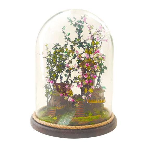چراغ خواب هانسل وود مدل کلبه رویایی فصل بهار کد 30cm طرح آسیاب|دیجی‌کالا