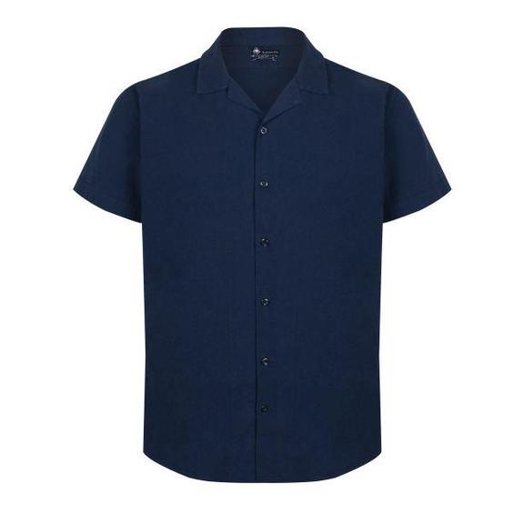 پیراهن آستین کوتاه مردانه ناوالس مدل BACONAO SHIRT رنگ سرمه ای|دیجی‌کالا
