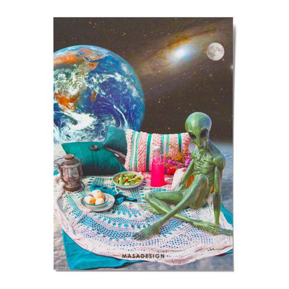 کارت پستال ماسا دیزاین طرح alien مدل POSJO|دیجی‌کالا