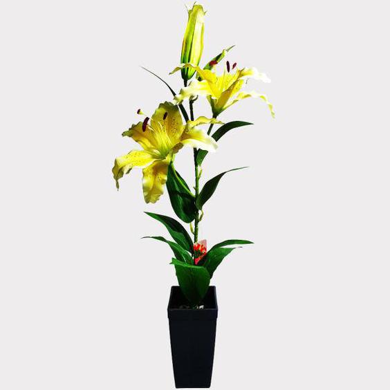 گلدان به همراه گل مصنوعی مدل لیلیوم|دیجی‌کالا