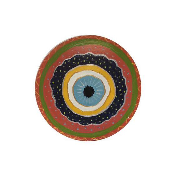 بشقاب دیوارکوب سفالی مدل چشم نظر رنگی کد339|دیجی‌کالا