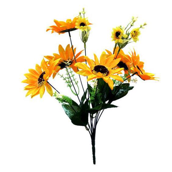 گل مصنوعی مدل بوته آفتابگردان 6 گل|دیجی‌کالا