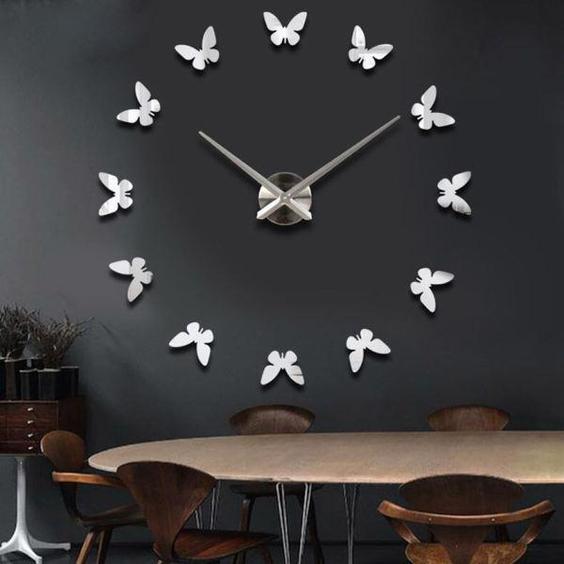 ساعت دیواری اِلِنسی مدل پروانه|دیجی‌کالا