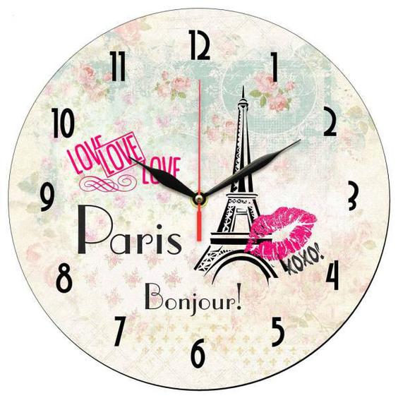 ساعت دیواری طرح پاریس و برج ایفل کد 1189|دیجی‌کالا