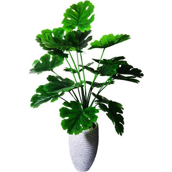 گلدان به همراه درختچه مصنوعی مدل برگ انجیری کد 01|دیجی‌کالا