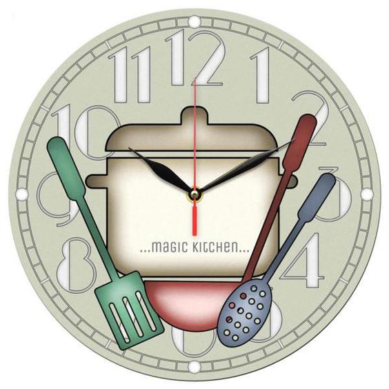 ساعت دیواری طرح ظروف آشپزخانه کد 1251|دیجی‌کالا