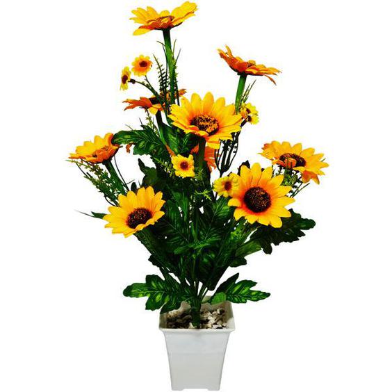 گلدان به همراه گل مصنوعی مدل آفتابگردان کد 010|دیجی‌کالا