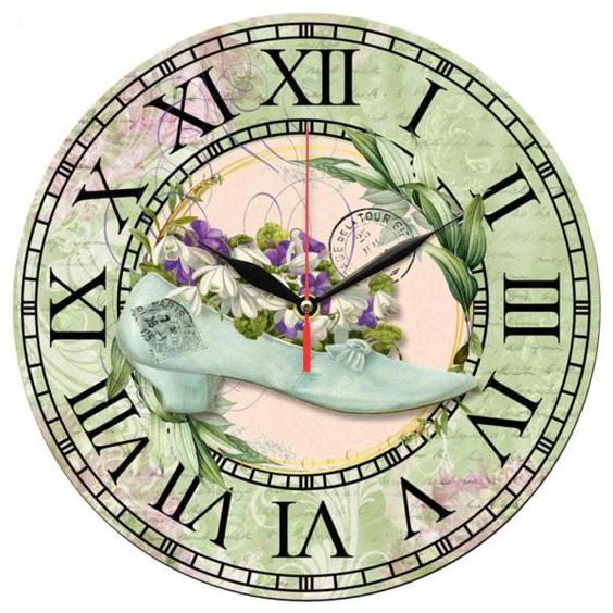 ساعت دیواری مدل 1174 طرح کفش زنانه و گل|دیجی‌کالا