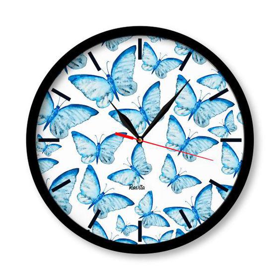 ساعت دیواری راویتا طرح پروانه مدل 1045|دیجی‌کالا