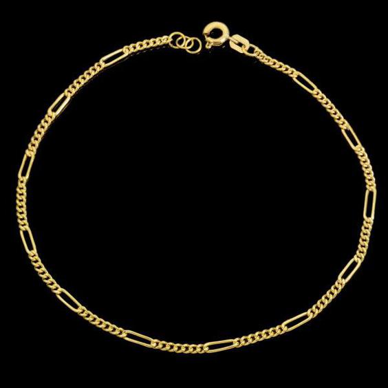 پابند طلا زنانه طلای مستجابی مدل فیگارو کد 67153|دیجی‌کالا