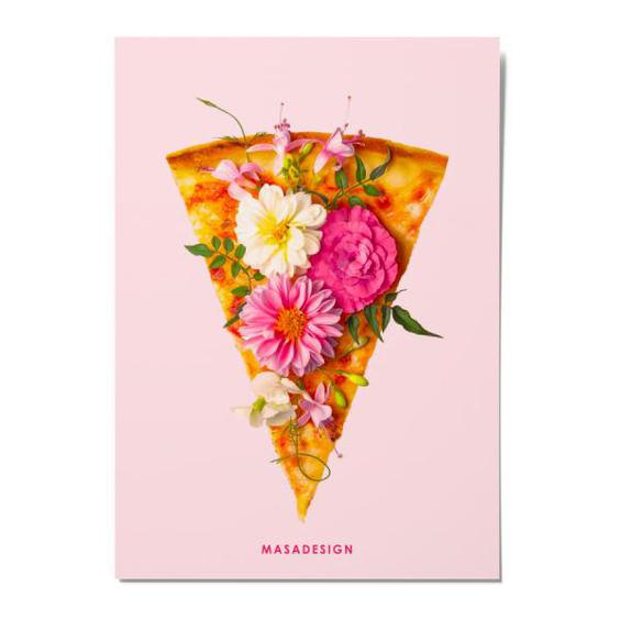 کارت پستال ماسا دیزاین طرح پیتزا مدل POSJO|دیجی‌کالا