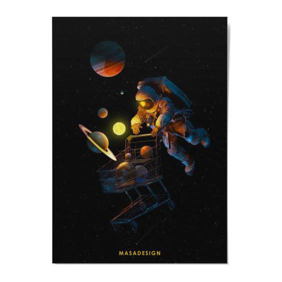 کارت پستال ماسا دیزاین طرح فضانورد مدل ZOD061|دیجی‌کالا