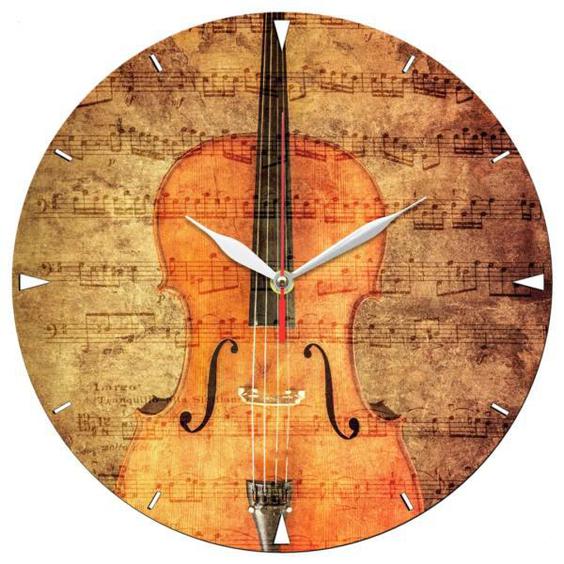 ساعت دیواری طرح ویولن و نت موسیقی کد 1248|دیجی‌کالا