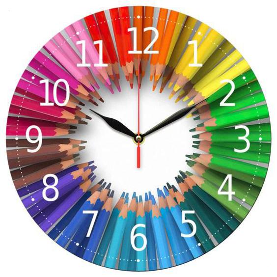 ساعت دیواری طرح مداد رنگی کد 1201|دیجی‌کالا