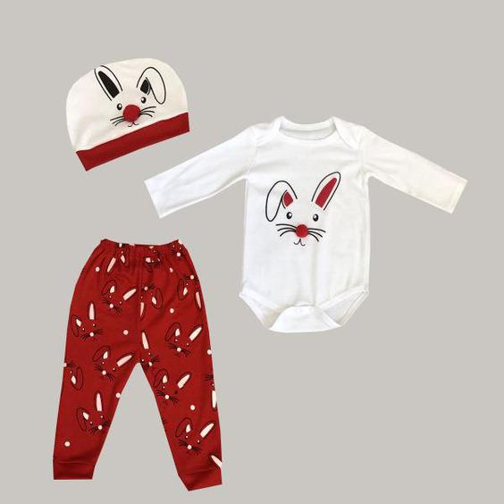 ست 3 تکه لباس نوزادی مدل خرگوش|دیجی‌کالا