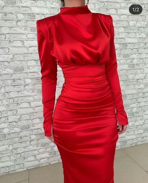 لباس ساتن قرمز|ایده ها