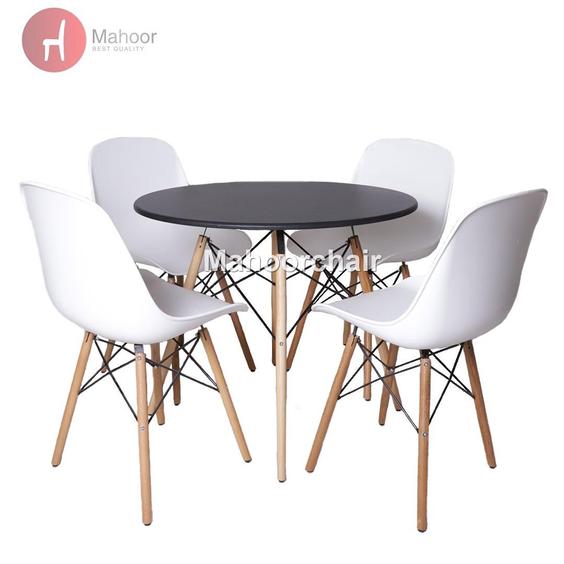 میز و صندلی نهارخوری چهارنفره مایا مدل فایبر کد01 - سفید / سفید|پیشنهاد محصول