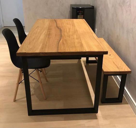 تک میز ناهار خوری چوب و فلز کد 7750|پیشنهاد محصول