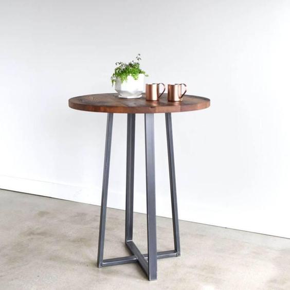 میز ناهارخوری مینیمال دو نفره چوبی فلزی - مدل D501-2 - طرح چوب ا D501-2 - Dinning Table|پیشنهاد محصول