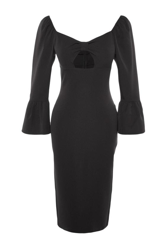 لباس مجلسی زنانه مشکی  آستین بالونی ترندیول میلا|پیشنهاد محصول