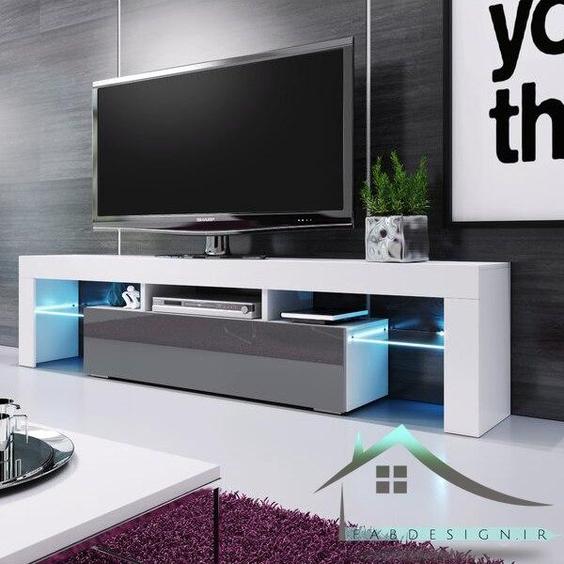 میز تلویزیون هایگلاس ال ای دی دار مدل WAYFAIR-36|پیشنهاد محصول