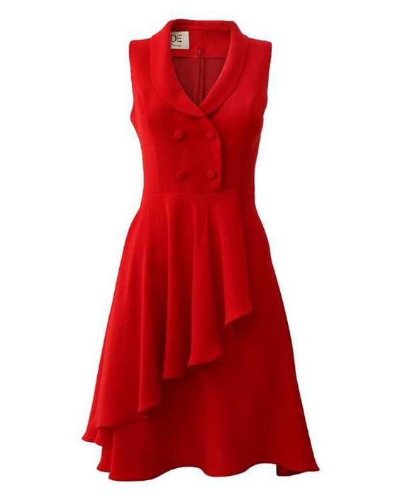 لباس مجلسي زنانه کرپ کد 1010018 قرمز درس ايگو|پیشنهاد محصول