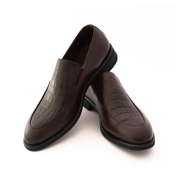 کفش چرم طبیعی مردانه مجلسی مدل ایلیا قهوه‌ای ilya|پیشنهاد محصول