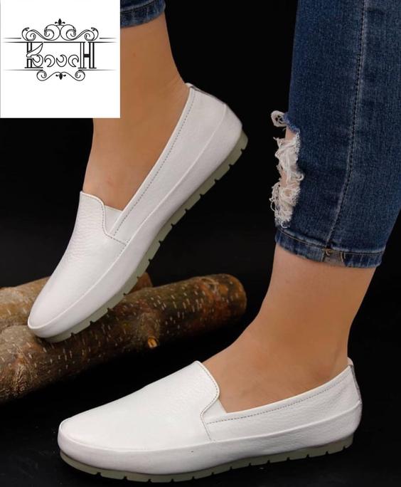 کفش چرم کاوه مدل زنانه کد 073 - سفید / 36 ا charm kaveh|پیشنهاد محصول