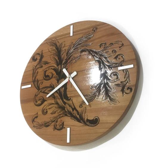 ساعت دیواری چوبی گالری چارگوش مدل cw01 دایره ا CHE WOODEN CLOCK CW01|پیشنهاد محصول