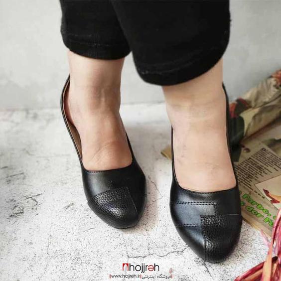 کفش چرم زنانه مشکی پاشنه ۷ سانت HK03|پیشنهاد محصول