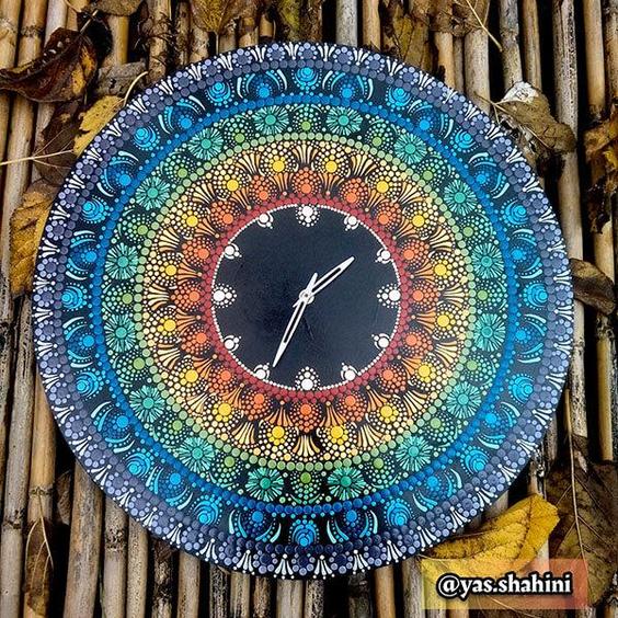 ساعت دیواری شیک جذاب رنگی رنگی|پیشنهاد محصول