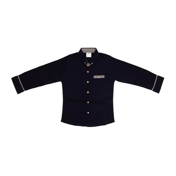 پیراهن پسرانه تن زین طرح جیب نما مدل 20136 رنگ سرمه‌ای|پیشنهاد محصول