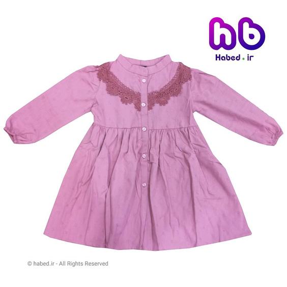 پیراهن جدید بچگانه دخترانه شیک یقه گیپور جنس تضمینی کد 1430|پیشنهاد محصول