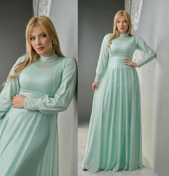 لباس مجلسی و شب ماکسی مدل افرا - گلبهی / سایز6-52 ا Dress and long night|پیشنهاد محصول