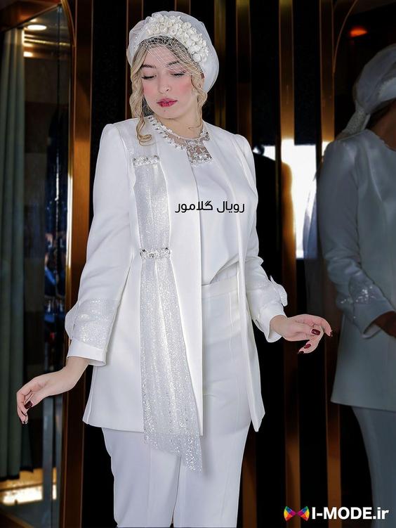 کت عقد شیک مدل ژالان مدل جدید کت مجلسی سفید زنانه مانتوعقد|پیشنهاد محصول