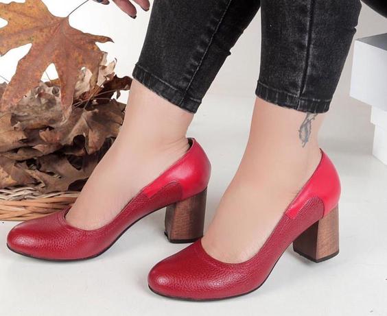 کفش پاشنه دار چرم کاوه مدل زنانه کد 089 - مشکی / 36 ا charm kaveh|پیشنهاد محصول
