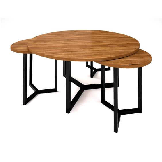 ست میز پذیرایی مدرن (میز جلو مبلی و عسلی) - مدل FTS101 - طرح چوب ا FTS101 - Front & Tea Table Set|پیشنهاد محصول